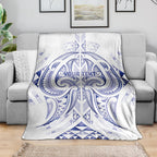 Maori Rugby Custom Ngaru Mangopare Blanket Kikorangi Niho Taniwha Motif