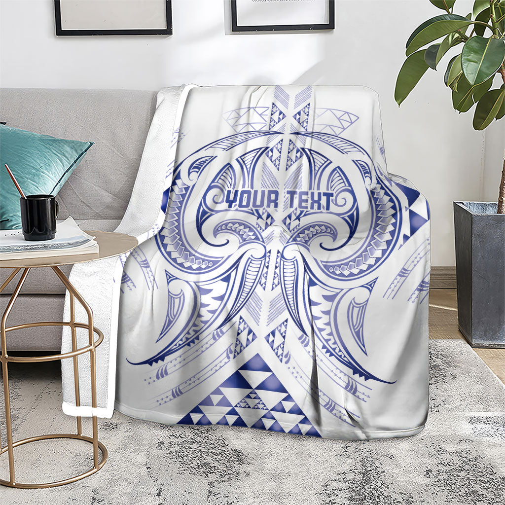 Maori Rugby Custom Ngaru Mangopare Blanket Kikorangi Niho Taniwha Motif