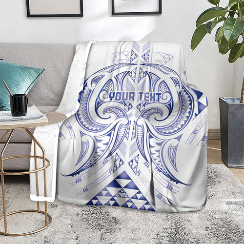 Maori Rugby Custom Ngaru Mangopare Blanket Kikorangi Niho Taniwha Motif