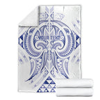 Maori Rugby Custom Ngaru Mangopare Blanket Kikorangi Niho Taniwha Motif