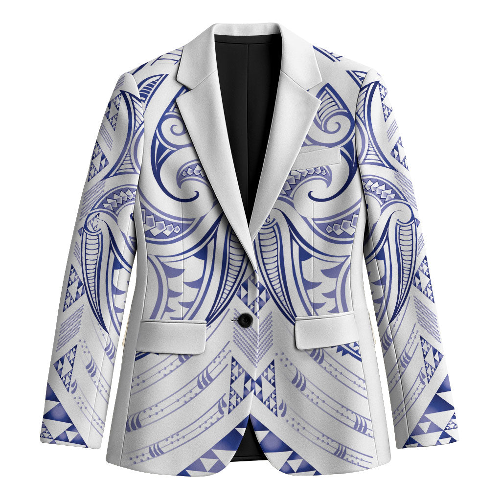 Maori Rugby Custom Ngaru Mangopare Blazer Kikorangi Niho Taniwha Motif