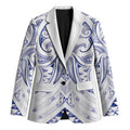 Maori Rugby Custom Ngaru Mangopare Blazer Kikorangi Niho Taniwha Motif