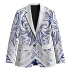 Maori Rugby Custom Ngaru Mangopare Blazer Kikorangi Niho Taniwha Motif
