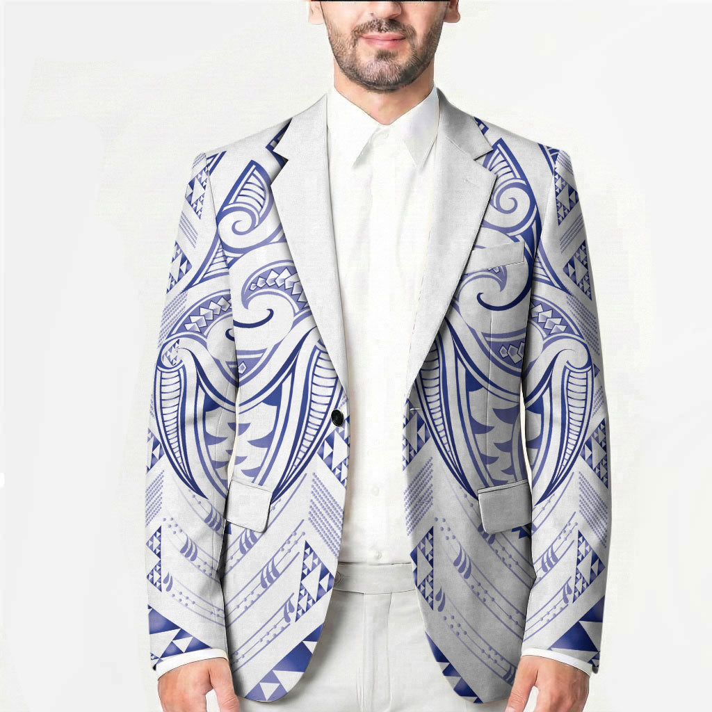 Maori Rugby Custom Ngaru Mangopare Blazer Kikorangi Niho Taniwha Motif