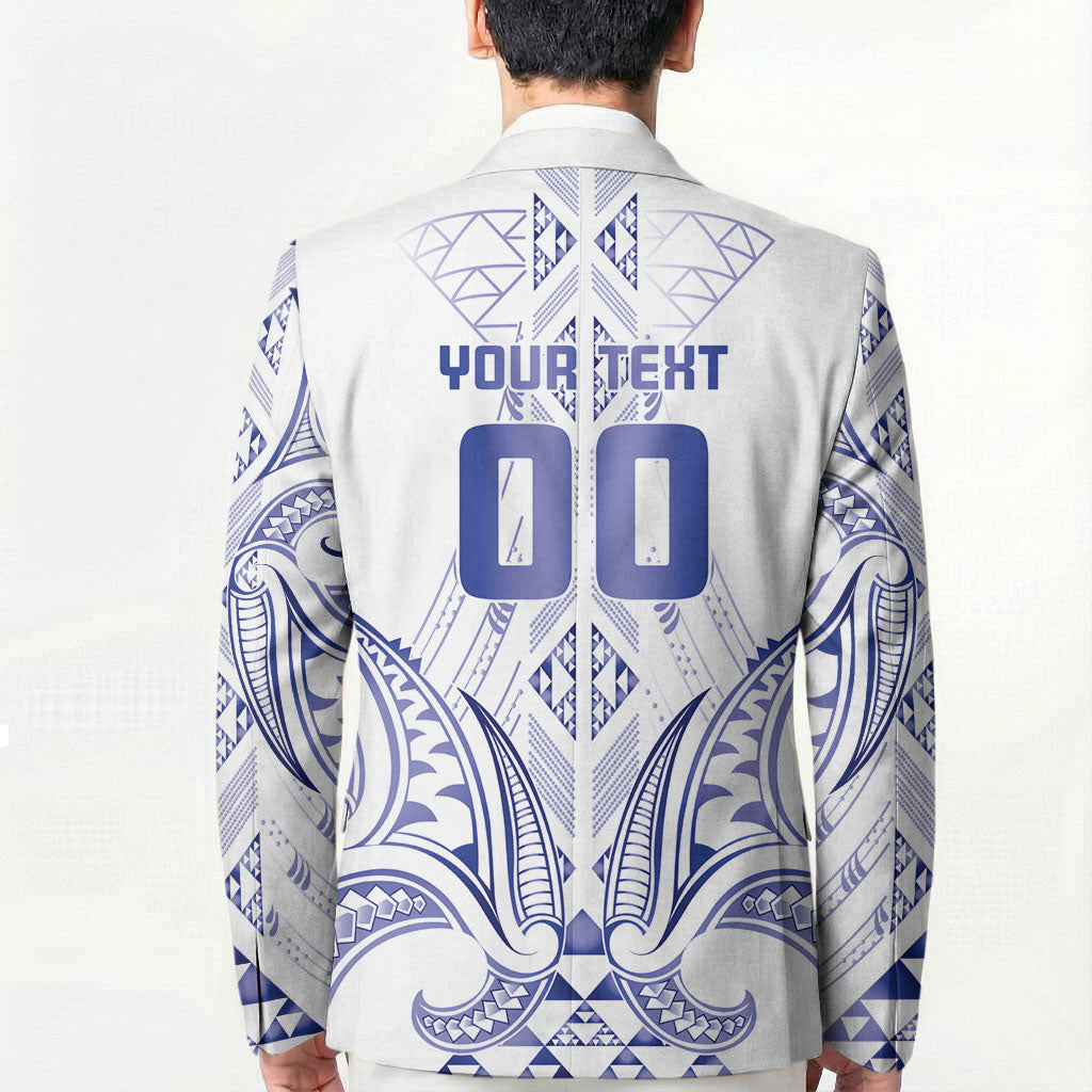 Maori Rugby Custom Ngaru Mangopare Blazer Kikorangi Niho Taniwha Motif