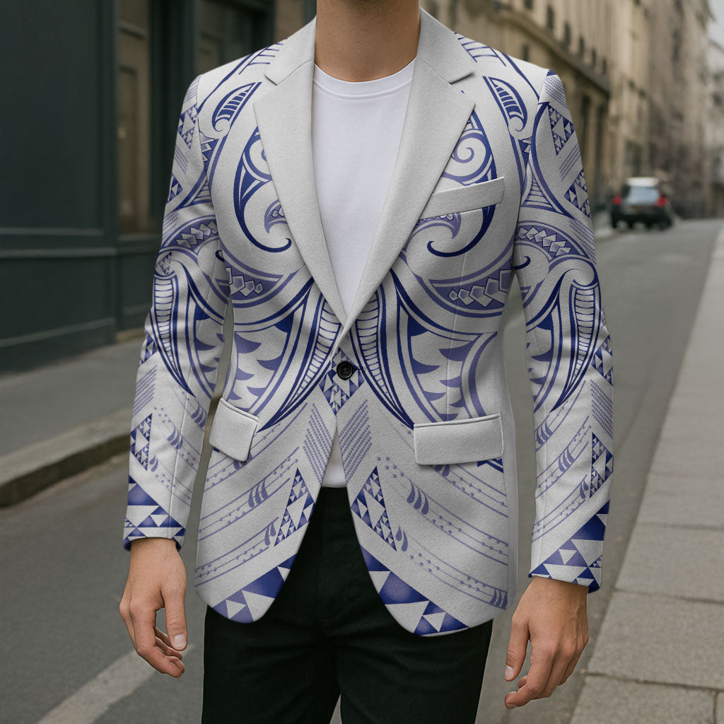 Maori Rugby Custom Ngaru Mangopare Blazer Kikorangi Niho Taniwha Motif