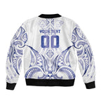 Maori Rugby Custom Ngaru Mangopare Bomber Jacket Kikorangi Niho Taniwha Motif