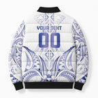 Maori Rugby Custom Ngaru Mangopare Bomber Puffer Jacket Kikorangi Niho Taniwha Motif