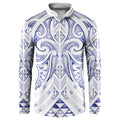 Maori Rugby Custom Ngaru Mangopare Button Sweatshirt Kikorangi Niho Taniwha Motif