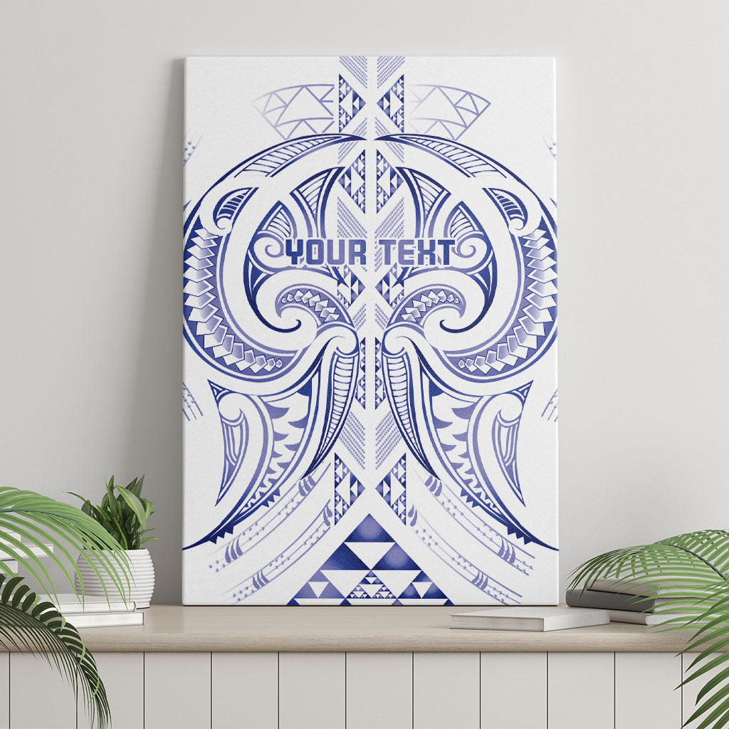 Maori Rugby Custom Ngaru Mangopare Canvas Wall Art Kikorangi Niho Taniwha Motif
