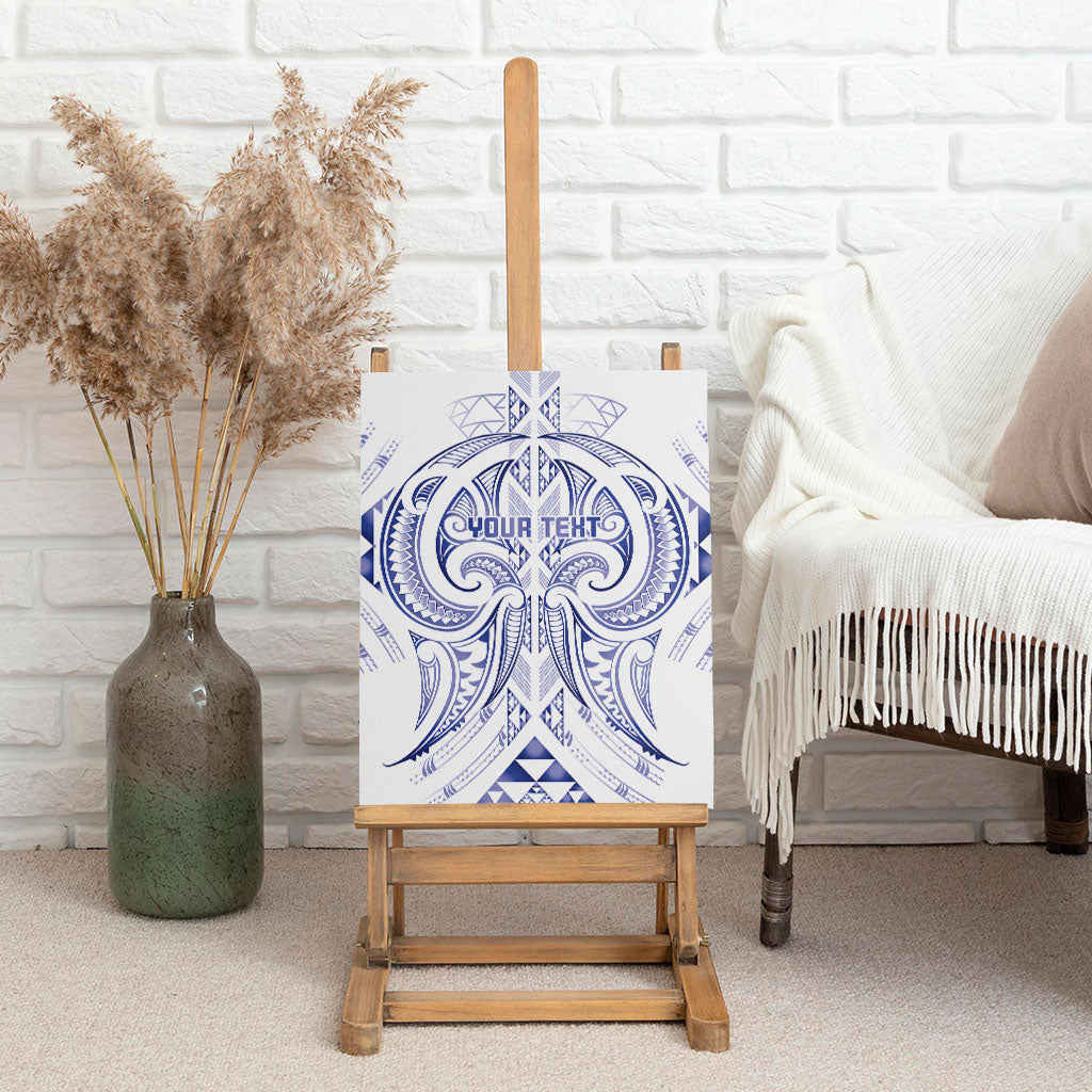 Maori Rugby Custom Ngaru Mangopare Canvas Wall Art Kikorangi Niho Taniwha Motif