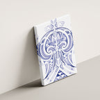 Maori Rugby Custom Ngaru Mangopare Canvas Wall Art Kikorangi Niho Taniwha Motif