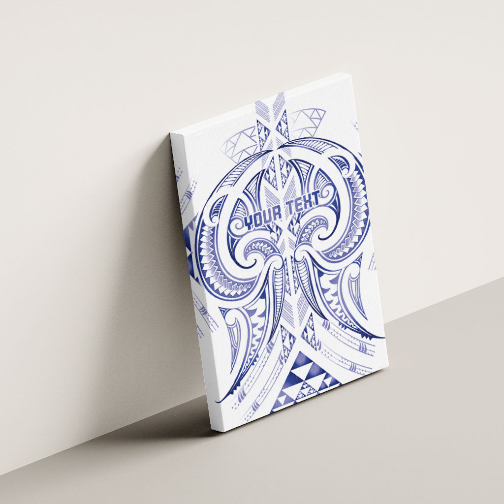 Maori Rugby Custom Ngaru Mangopare Canvas Wall Art Kikorangi Niho Taniwha Motif