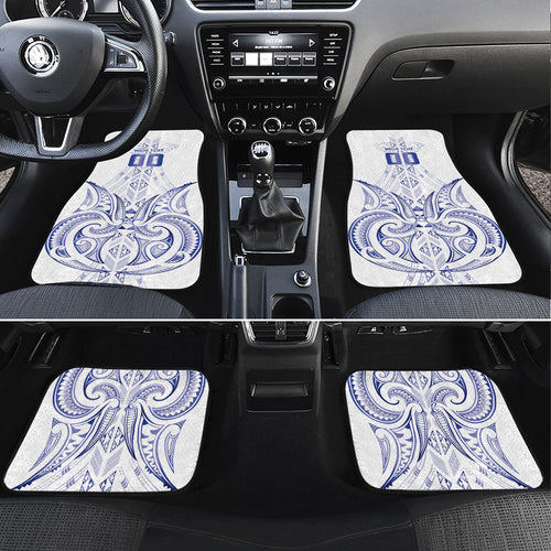 Maori Rugby Custom Ngaru Mangopare Car Mats Kikorangi Niho Taniwha Motif