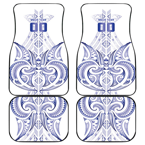 Maori Rugby Custom Ngaru Mangopare Car Mats Kikorangi Niho Taniwha Motif
