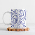 Maori Rugby Custom Ngaru Mangopare Ceramic Mug Kikorangi Niho Taniwha Motif