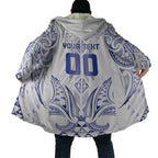 Maori Rugby Custom Ngaru Mangopare Cloak Kikorangi Niho Taniwha Motif