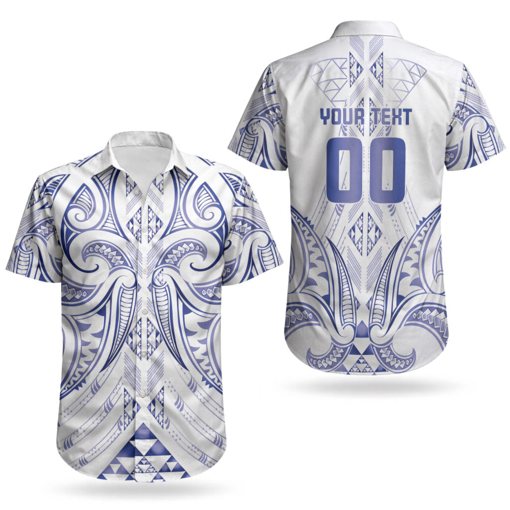 Maori Rugby Custom Ngaru Mangopare Couples Matching Mermaid Dress and Hawaiian Shirt Kikorangi Niho Taniwha Motif