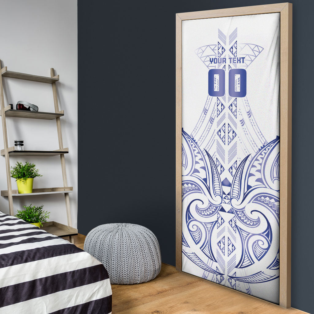Maori Rugby Custom Ngaru Mangopare Door Cover Kikorangi Niho Taniwha Motif