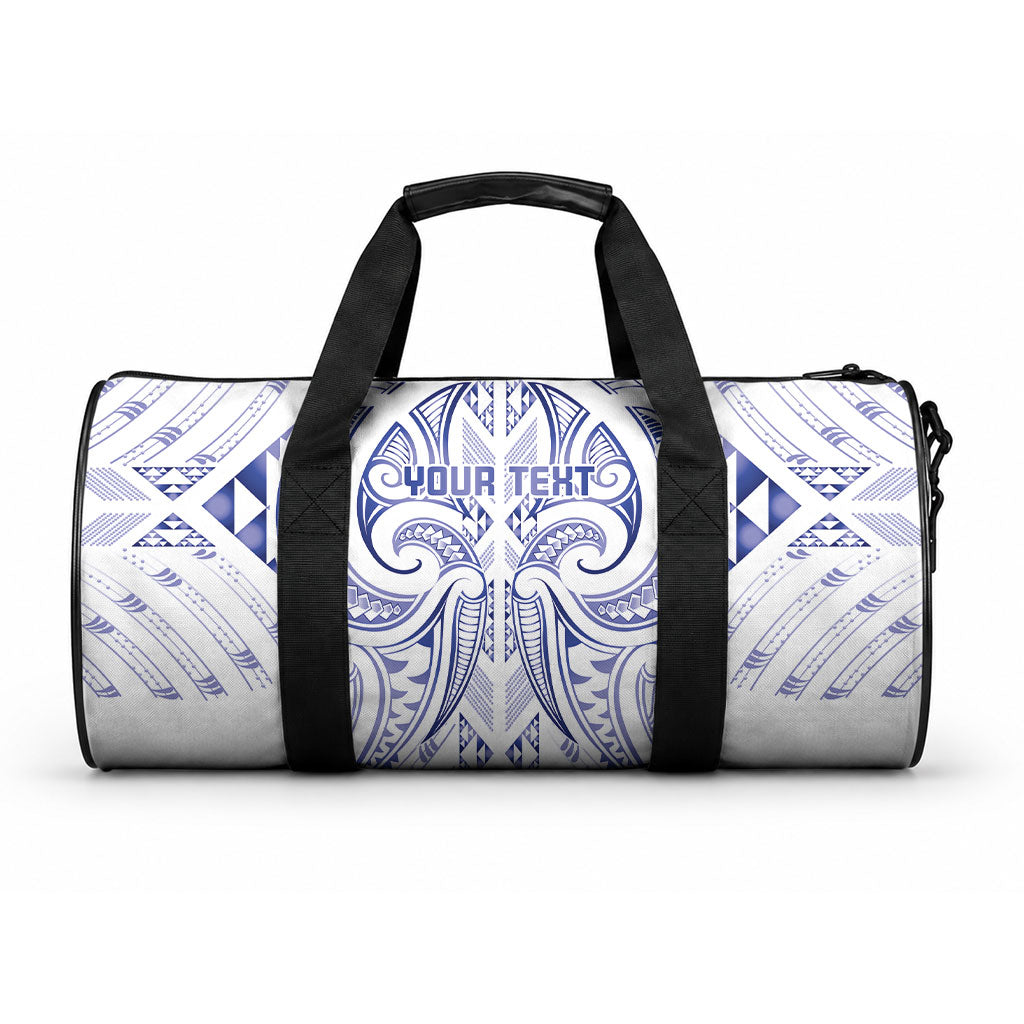 Maori Rugby Custom Ngaru Mangopare Duffle Bag Kikorangi Niho Taniwha Motif