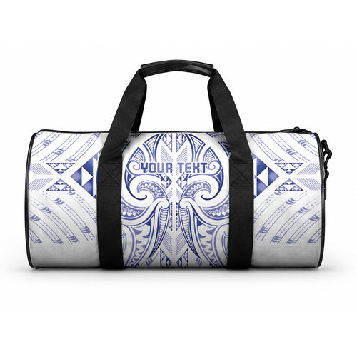 Maori Rugby Custom Ngaru Mangopare Duffle Bag Kikorangi Niho Taniwha Motif