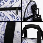 Maori Rugby Custom Ngaru Mangopare Duffle Bag Kikorangi Niho Taniwha Motif