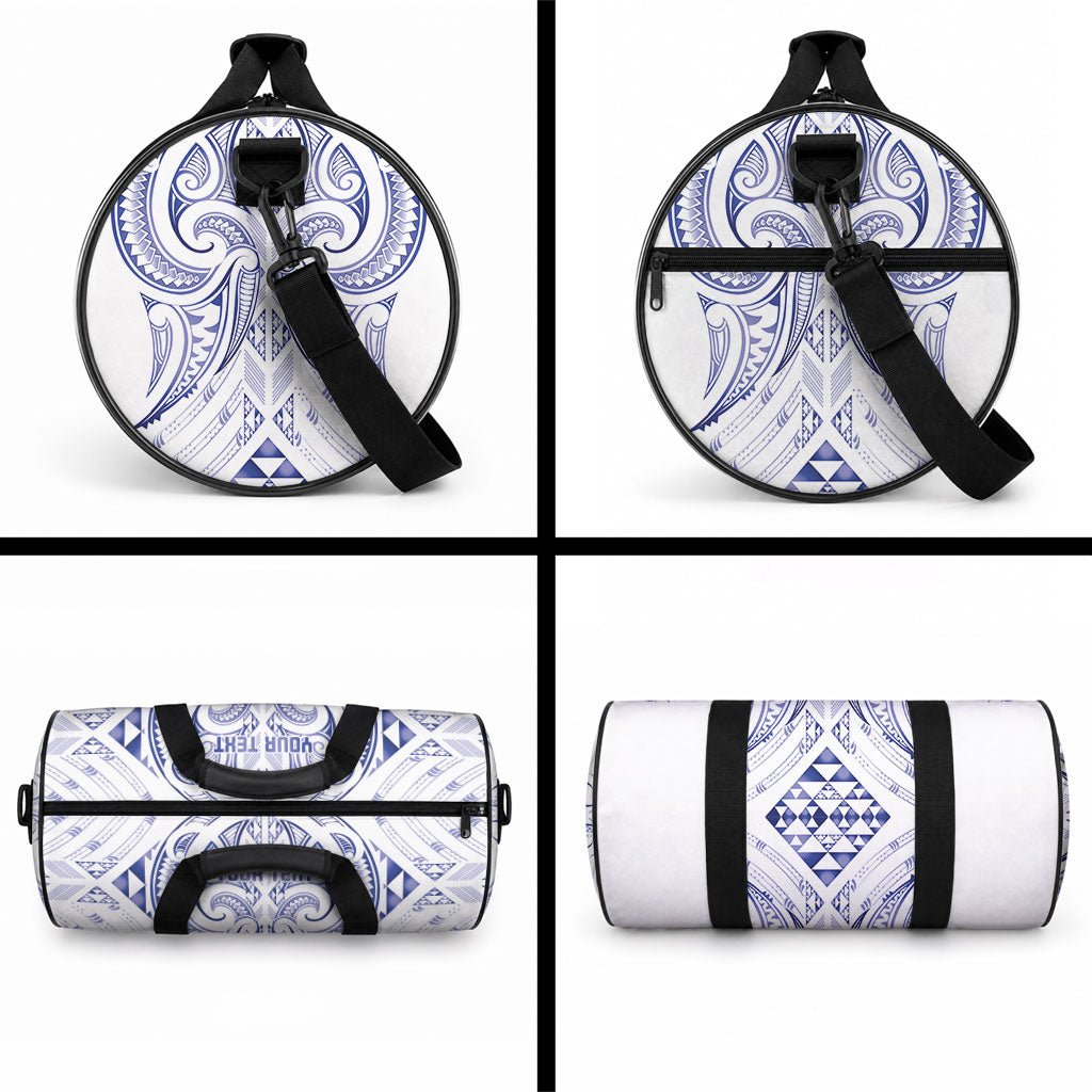Maori Rugby Custom Ngaru Mangopare Duffle Bag Kikorangi Niho Taniwha Motif