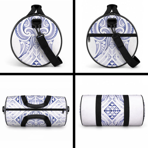 Maori Rugby Custom Ngaru Mangopare Duffle Bag Kikorangi Niho Taniwha Motif