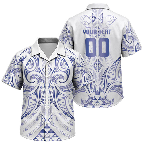 Maori Rugby Custom Ngaru Mangopare Family Matching Long Sleeve Bodycon Dress and Hawaiian Shirt Kikorangi Niho Taniwha Motif