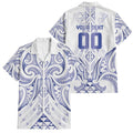 Maori Rugby Custom Ngaru Mangopare Family Matching Mermaid Dress and Hawaiian Shirt Kikorangi Niho Taniwha Motif