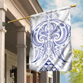 Maori Rugby Custom Ngaru Mangopare Garden Flag Kikorangi Niho Taniwha Motif