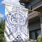 Maori Rugby Custom Ngaru Mangopare Garden Flag Kikorangi Niho Taniwha Motif