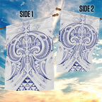 Maori Rugby Custom Ngaru Mangopare Garden Flag Kikorangi Niho Taniwha Motif