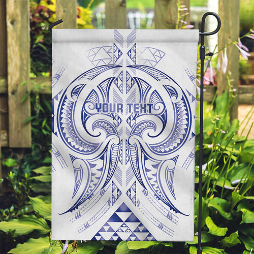 Maori Rugby Custom Ngaru Mangopare Garden Flag Kikorangi Niho Taniwha Motif