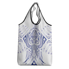 Maori Rugby Custom Ngaru Mangopare Grocery Bag Kikorangi Niho Taniwha Motif