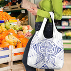 Maori Rugby Custom Ngaru Mangopare Grocery Bag Kikorangi Niho Taniwha Motif