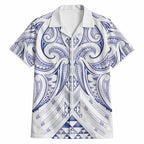 Maori Rugby Custom Ngaru Mangopare Hawaiian Shirt Kikorangi Niho Taniwha Motif