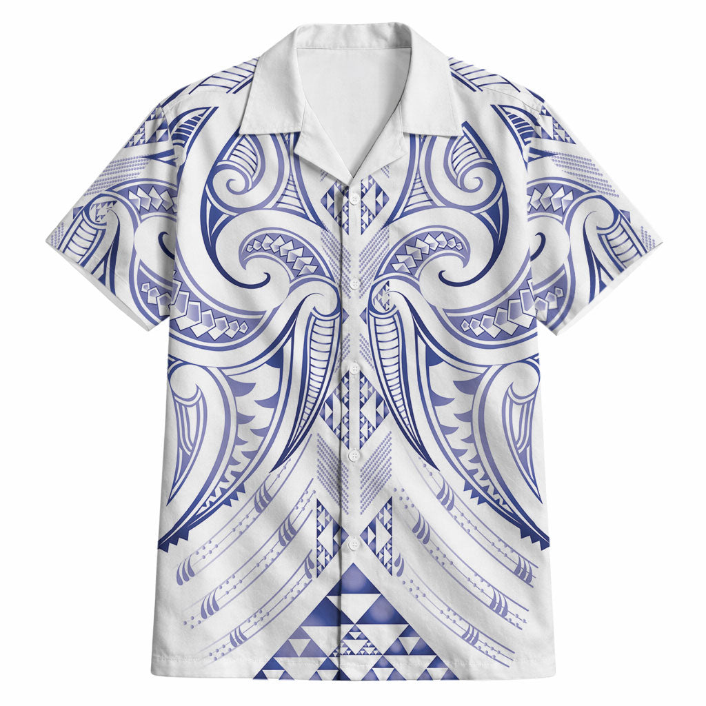 Maori Rugby Custom Ngaru Mangopare Hawaiian Shirt Kikorangi Niho Taniwha Motif