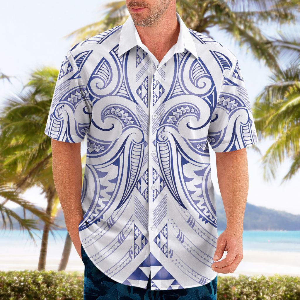Maori Rugby Custom Ngaru Mangopare Hawaiian Shirt Kikorangi Niho Taniwha Motif