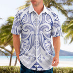 Maori Rugby Custom Ngaru Mangopare Hawaiian Shirt Kikorangi Niho Taniwha Motif