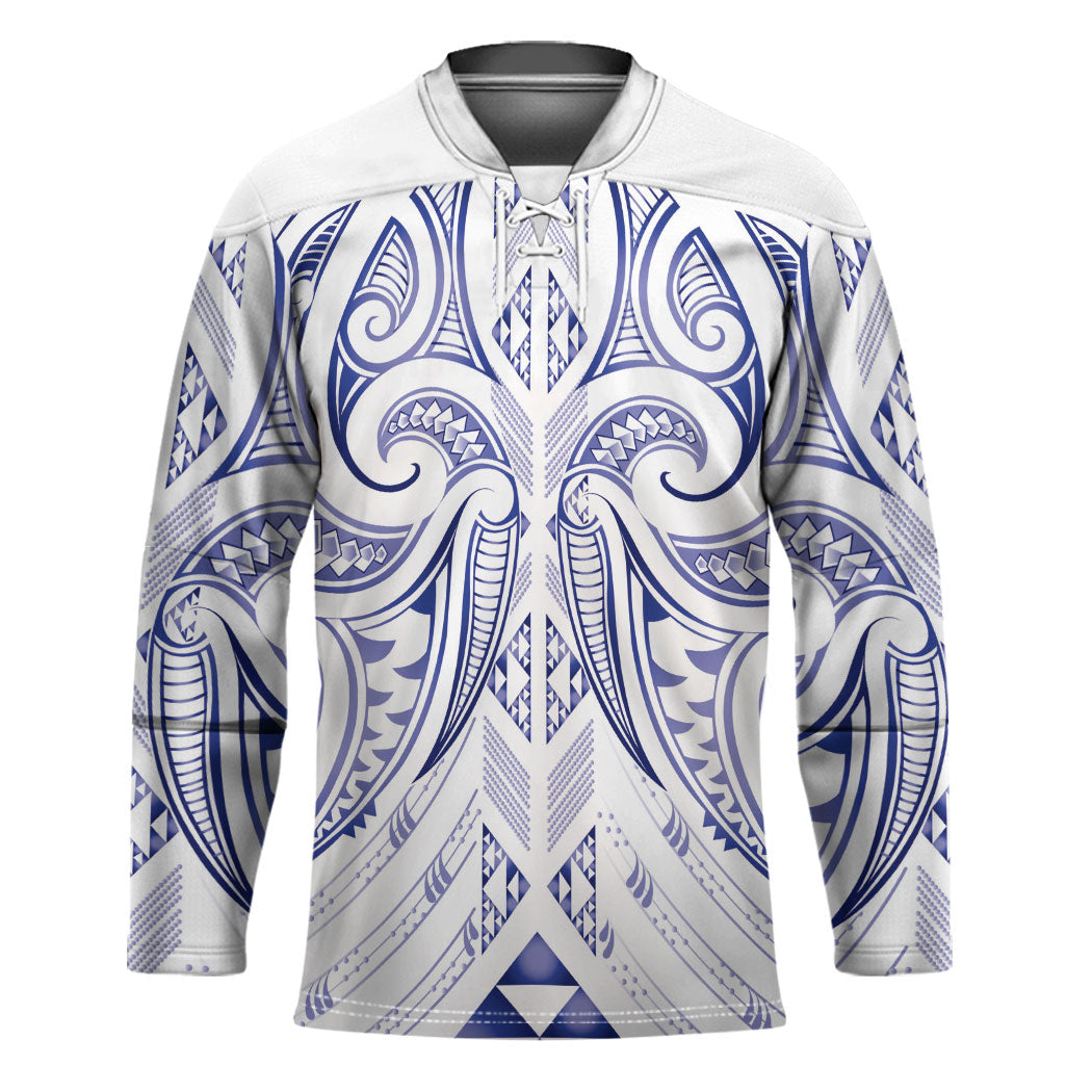 Maori Rugby Custom Ngaru Mangopare Hockey Jersey Kikorangi Niho Taniwha Motif