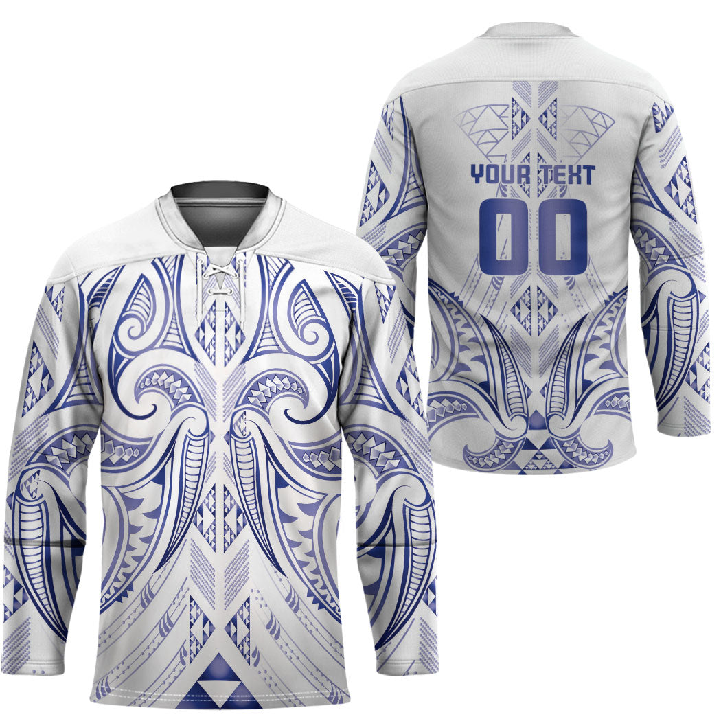 Maori Rugby Custom Ngaru Mangopare Hockey Jersey Kikorangi Niho Taniwha Motif