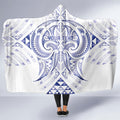 Maori Rugby Custom Ngaru Mangopare Hooded Blanket Kikorangi Niho Taniwha Motif