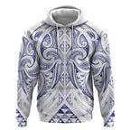 Maori Rugby Custom Ngaru Mangopare Hoodie Kikorangi Niho Taniwha Motif