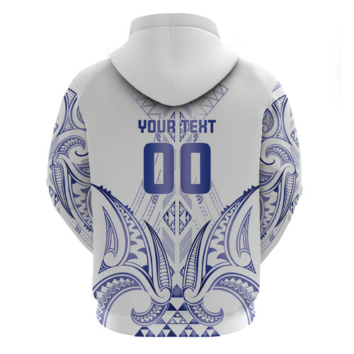Maori Rugby Custom Ngaru Mangopare Hoodie Kikorangi Niho Taniwha Motif