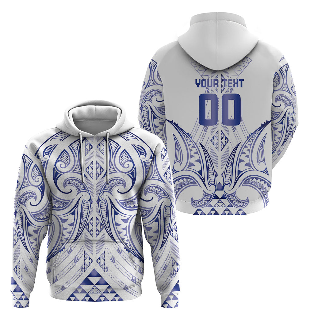 Maori Rugby Custom Ngaru Mangopare Hoodie Kikorangi Niho Taniwha Motif