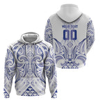 Maori Rugby Custom Ngaru Mangopare Hoodie Kikorangi Niho Taniwha Motif