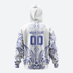 Maori Rugby Custom Ngaru Mangopare Hoodie Kikorangi Niho Taniwha Motif
