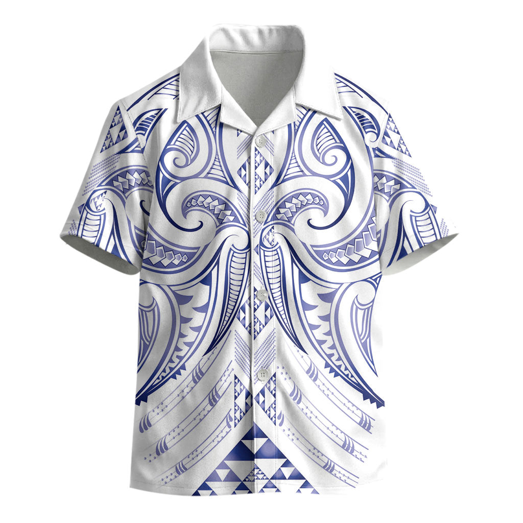 Maori Rugby Custom Ngaru Mangopare Kid Hawaiian Shirt Kikorangi Niho Taniwha Motif