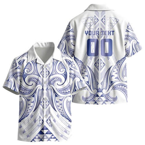 Maori Rugby Custom Ngaru Mangopare Kid Hawaiian Shirt Kikorangi Niho Taniwha Motif